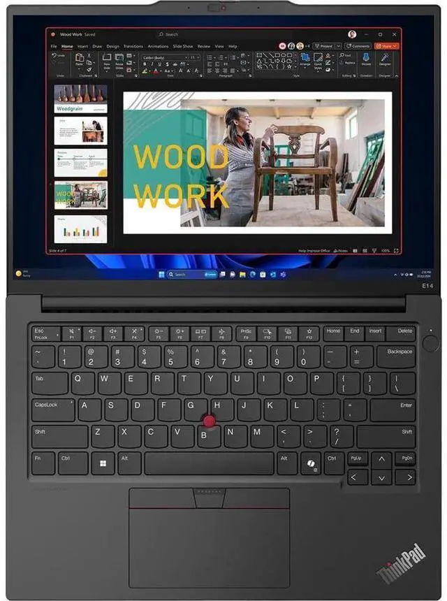 Alt view image 4 of 5 - Lenovo ThinkPad E14 Notebook  14" WUXGA (1920x1200), Intel Core i7-1355U, 16GB DDR4, 1TB SSD, Intel Iris Xe, Windows 11 Pro