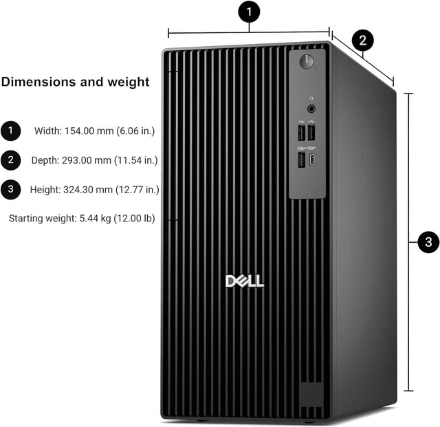 Alt view image 6 of 7 - Dell Pro Tower| Next Gen Optiplex| Intel Core i5-14500| 32GB DDR5| 512GB SSD| Dual Monitor Support| Windows 11 Pro| Business Desktop Computer