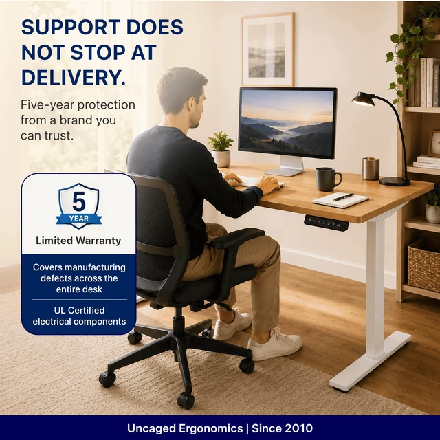 Alt view image 7 of 7 - Rise Up Essential Electric Standing Desk with One-Piece 47.2 in. Desktop