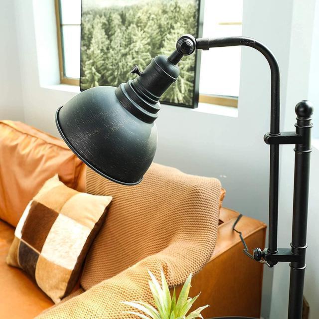 Alt view image 7 of 7 - VONLUCE Rustic Desk Lamp Black Adjustable, Industrial Style Metal Task Lamp (25"-29"), Vintage Work Lamp, Farmhouse Reading Lamp in Aged Bronze Finish, ETL Certificate