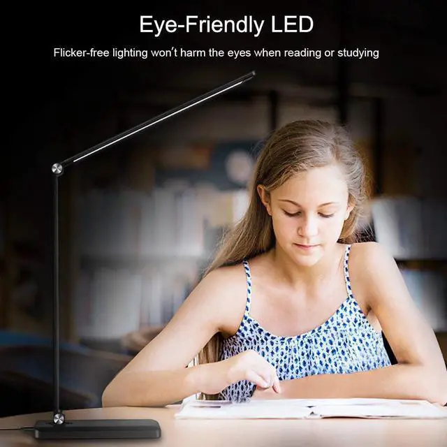 Alt view image 6 of 7 - AFROG 8-in-1 4th Gen Multifunctional LED Desk Lamp with 10W Fast Wireless Charger,USB Charging Port,1200Lux Super Bright,5 Lighting Mode,7 Brightness£¬40 Min Timer,Night Light Function,5000K