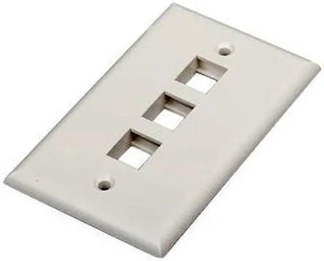 Alt view image 4 of 4 - 3 PORT FACE PLATE WHITE