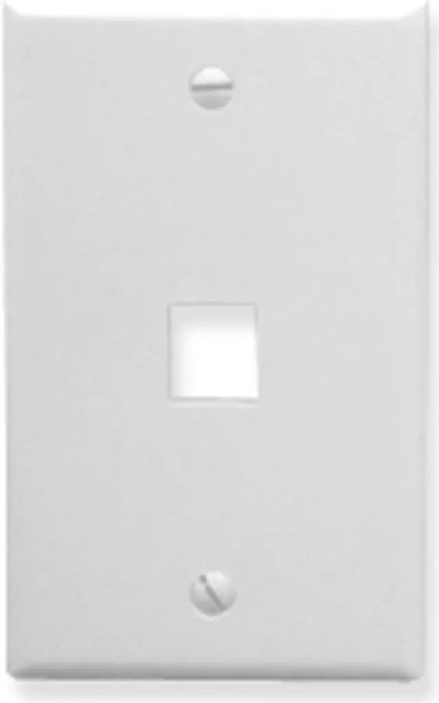 Alt view image 4 of 5 - Oversized Classic Face Plate 1 Port White