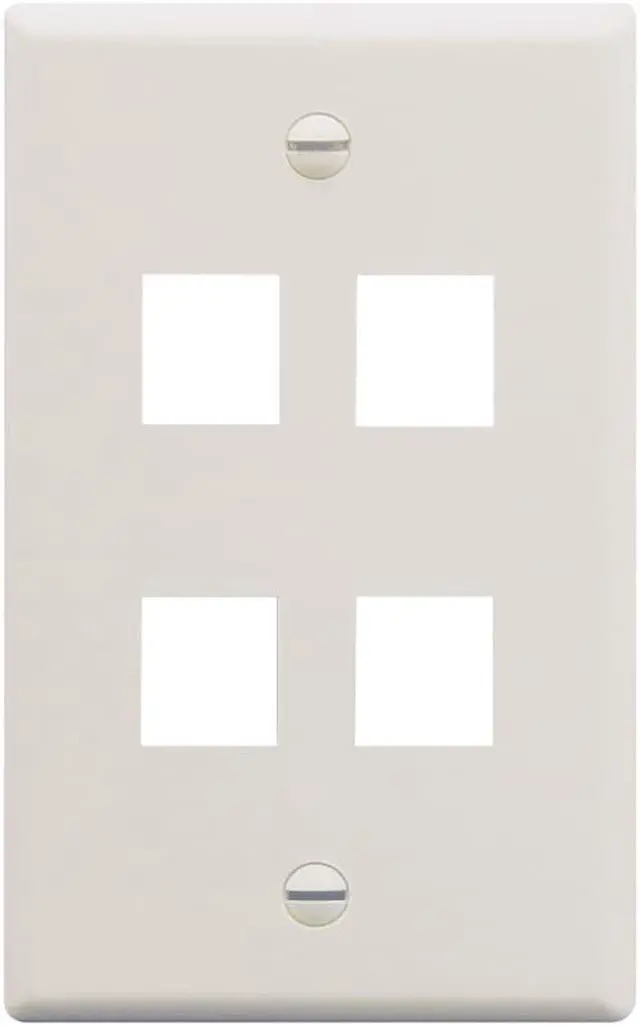 Alt view image 2 of 3 - ICC ICC-FACE-4-WH IC107F04WH - 4Port Face White
