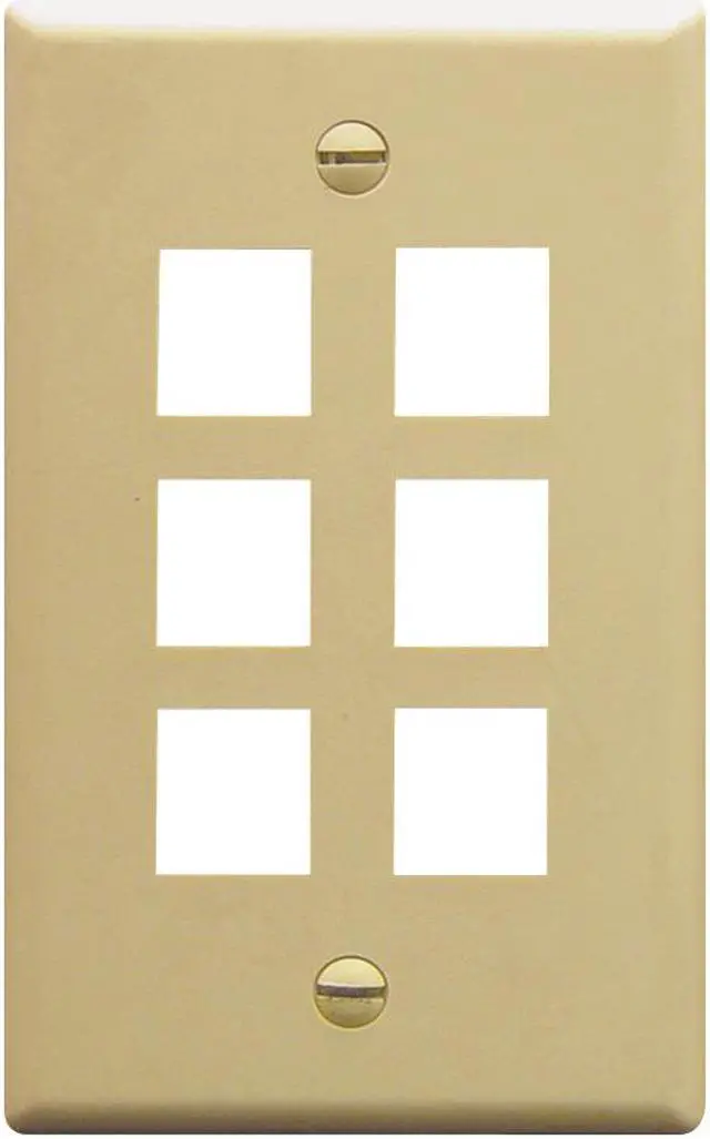 Alt view image 5 of 6 - ICC ICC-FACE-6-IV Ic107F06Iv 6Port Face Ivory