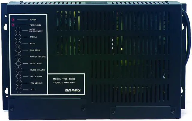 Alt view image 10 of 12 - Bogen TPU100B Telephone Paging Amplifier - Black