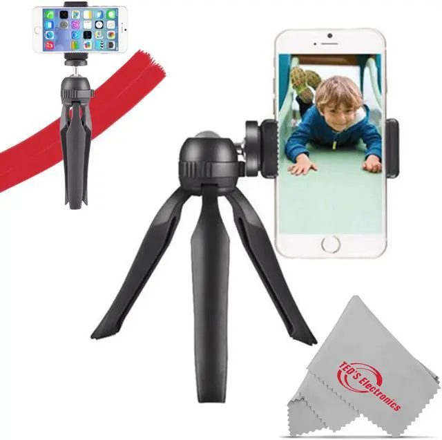 Main image of Vivitar 7.5" Compact Tabletop Tripod & Hand Grip with Articulating Ball Head for Selfies