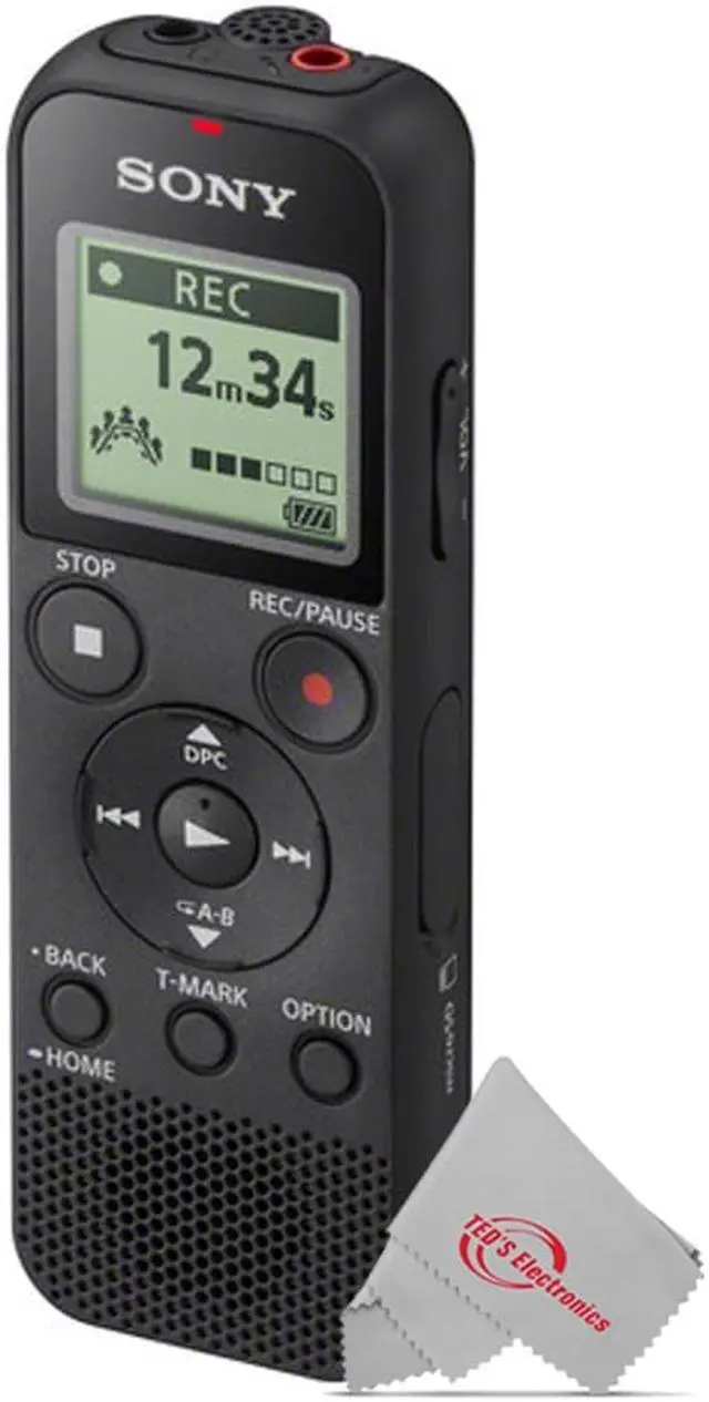 Alt view image 16 of 20 - Sony ICD-PX370 4GB Mono MP3 Digital Voice Recorder with Built-in USB - Black
