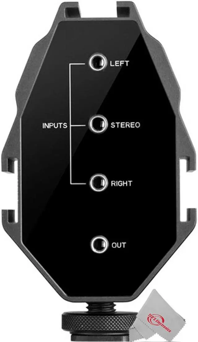 Alt view image 4 of 7 - Vidpro XM-AD3 On Camera Dual Channel Audio Adapter for Cameras, Camcorders and smartphones