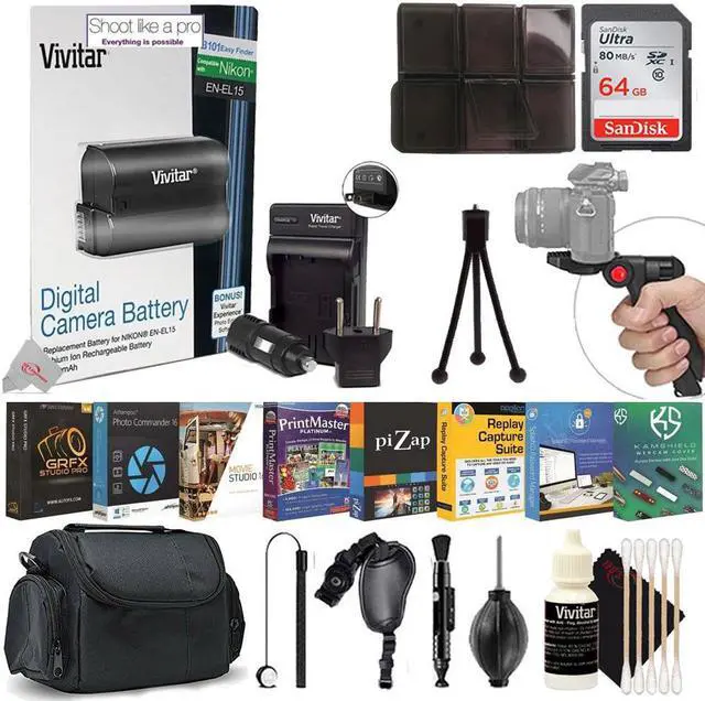 Main image of Premium Accessory Bundle for Nikon D750 D780 D850 D500 D7500 Digital SLR Cameras