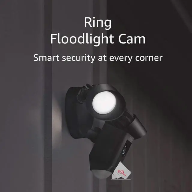 Alt view image 5 of 20 - RING Floodlight Cam Wired Plus Motion-Activated 1080p HD Black