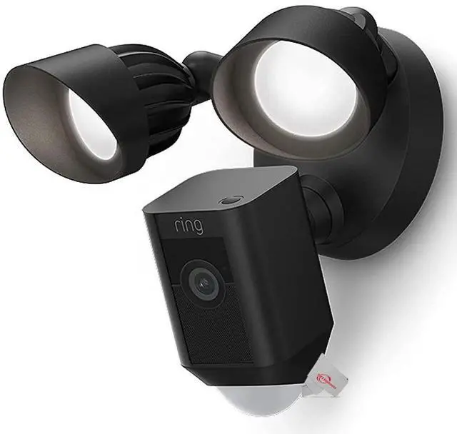 Main image of RING Floodlight Cam Wired Plus Motion-Activated 1080p HD Black