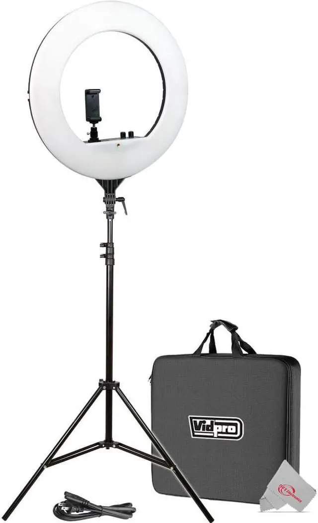Alt view image 12 of 20 - Vidpro RL-18 LED 18 Inch Ring Light Kit with Stand and Case