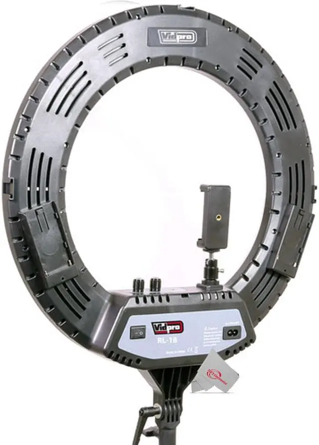 Alt view image 13 of 20 - Vidpro RL-18 LED 18 Inch Ring Light Kit with Stand and Case
