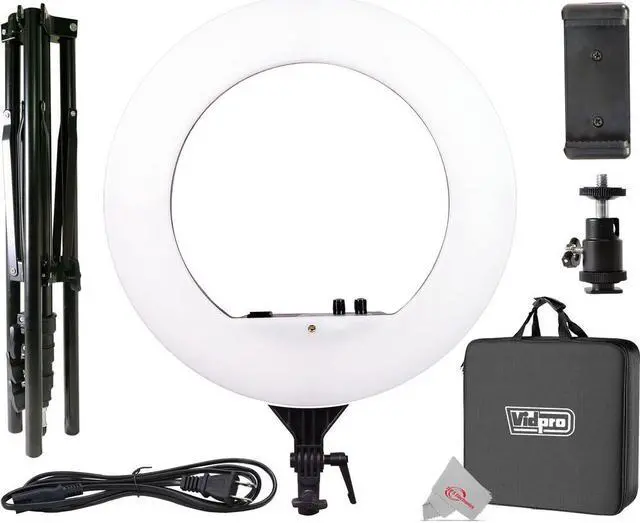 Alt view image 16 of 20 - Vidpro RL-18 LED 18 Inch Ring Light Kit with Stand and Case