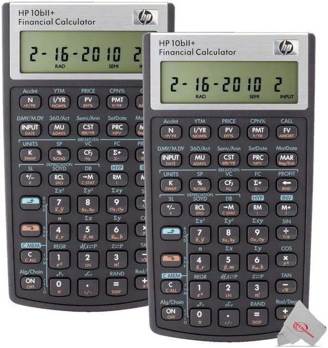 Main image of HP Two Packs HP 10bII+ Financial Calculator Black