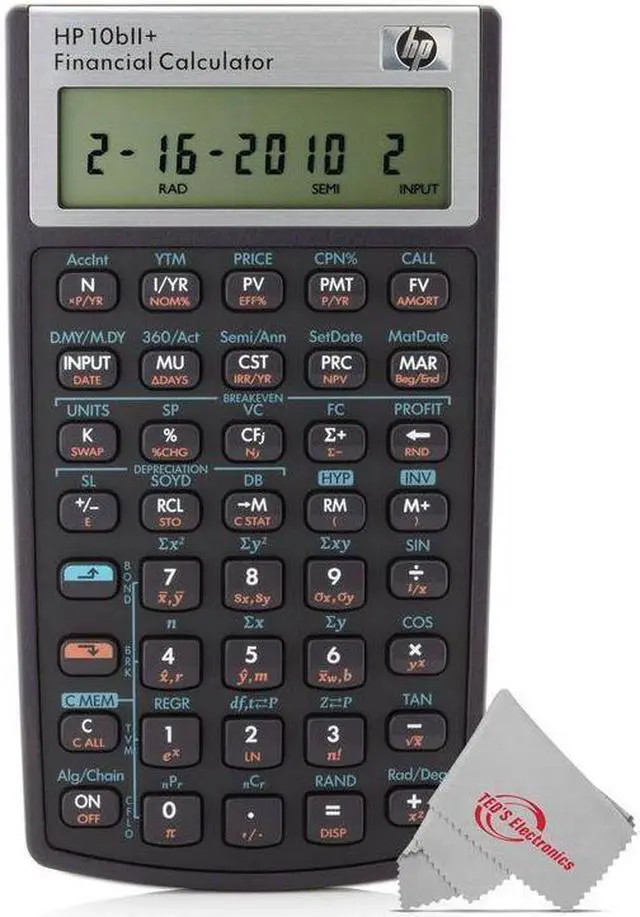 Alt view image 2 of 3 - HP Two Packs HP 10bII+ Financial Calculator Black