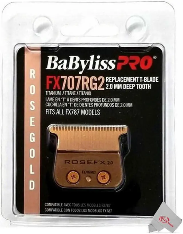 Alt view image 3 of 3 - Babyliss Pro Rose Gold FX707RG2 Replacement Deep Tooth T-Blade 2.0MM