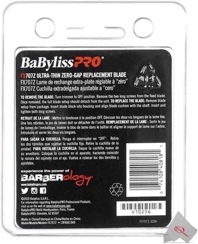 Alt view image 4 of 4 - BaByliss PRO FX707Z Replacement Outlining Trimmer Blade - Ultra Thin Zero Gap T-Blade with 360° for FX787 Trimmers
