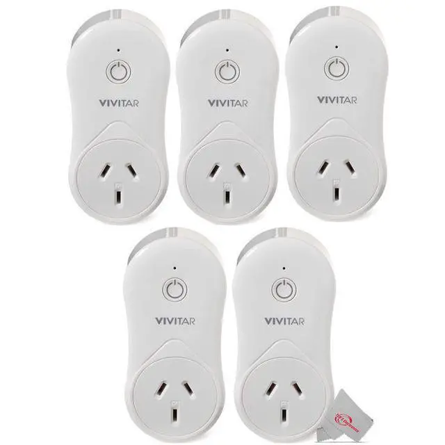 Main image of 5x Vivitar Smart Home Wi-Fi Outlet + USB Port Compatible with Alexa and Google Home - No Hub Required