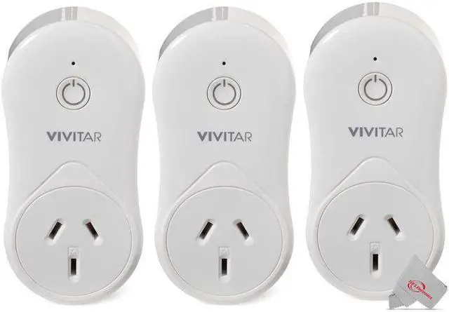 Main image of 3x Vivitar Smart Home Wi-Fi Outlet + USB Port Compatible with Alexa and Google Home - No Hub Required