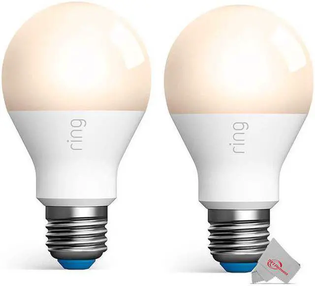 Main image of 2x Ring A19 Smart LED Light Bulb Dimmable 800 Brightness Lumens Indoor / Outdoor Use