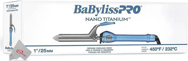 Alt view image 2 of 5 - Babyliss Pro Nano Titanium Spring Curling Iron 3/4" up to 450°