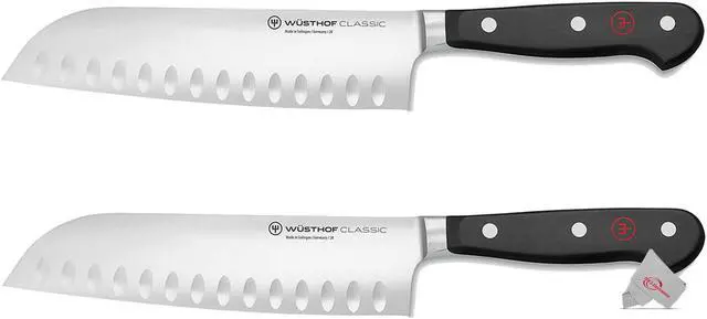 Main image of 2x Wusthof Classic 7" Hollow Edge Santoku Kitchen Knife