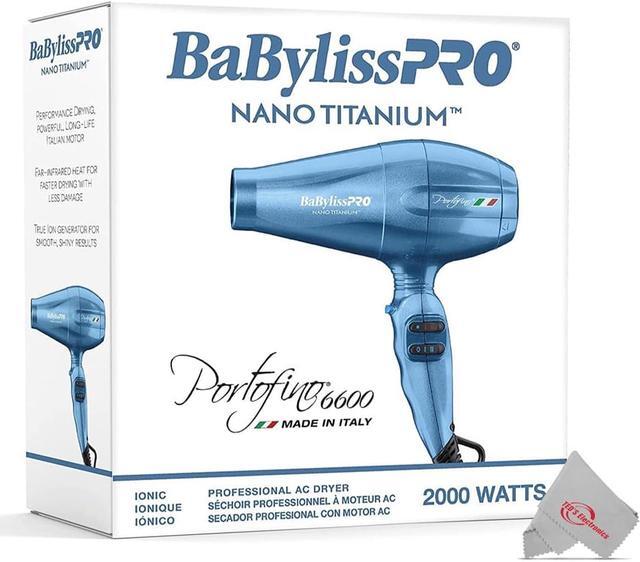 Alt view image 4 of 5 - Babyliss Pro Nano Titanium Portofino 6600 Full-Size Hair Dryer, Blue #BNT6610N