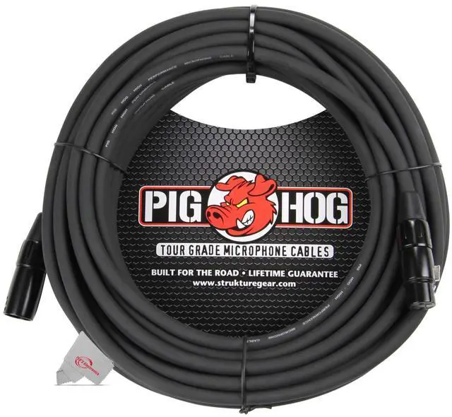 Alt view image 2 of 3 - Pig Hog 8mm XLR Microphone Cable Male to Female 50 Ft Fully Balanced Premium Mic Cable - 2 Units