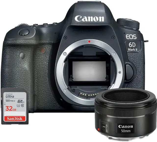 Canon EOS 6D MK II DSLR Camera Body Only + EF 50mm f/1.8 STM Lens