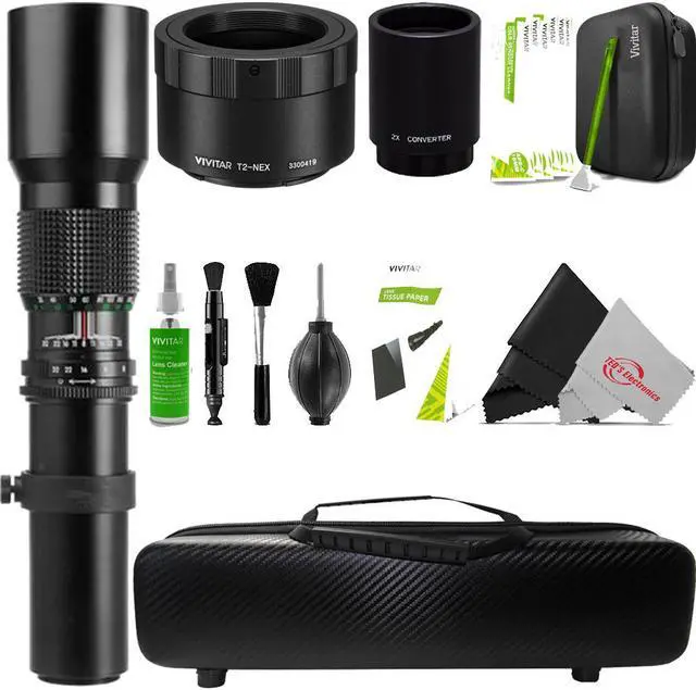 Main image of Vivitar 500mm f/8.0 Preset Telephoto Zoom Lens for Canon EF-M Mount Camera with 2x Converter