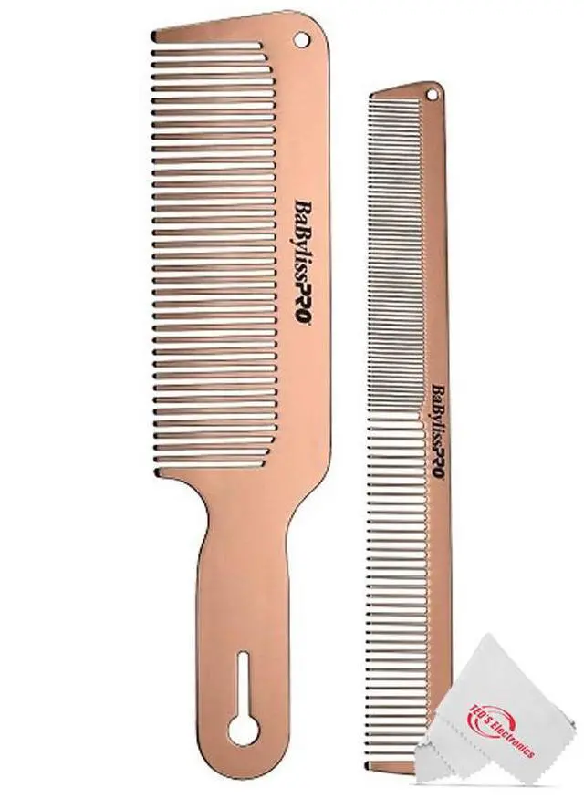 Alt view image 4 of 5 - BABYLISS PRO GOLDFX Metal Comb 2-Pack