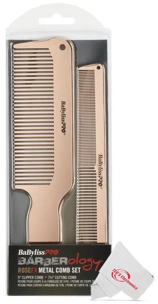 Alt view image 5 of 5 - BABYLISS PRO GOLDFX Metal Comb 2-Pack