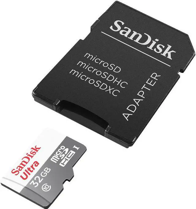 Alt view image 4 of 4 - SanDisk 32GB Ultra UHS-I microSDHC Memory Card with SD Adapter