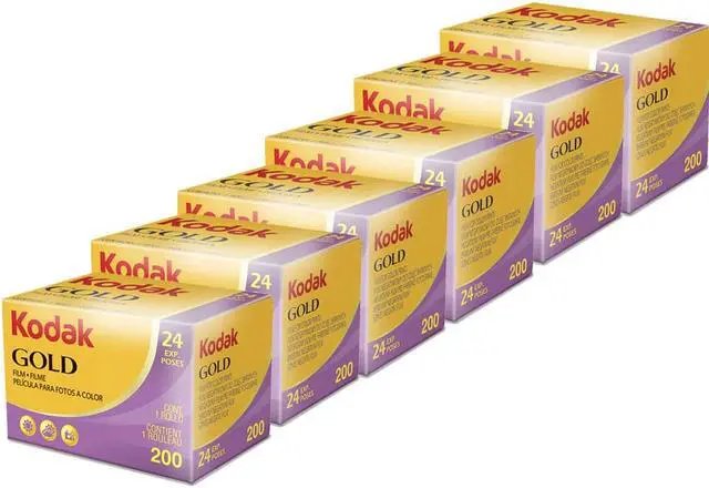 Main image of 6 Units Kodak GOLD 200 Color Negative Film 35mm Roll Film, 24 Exposures