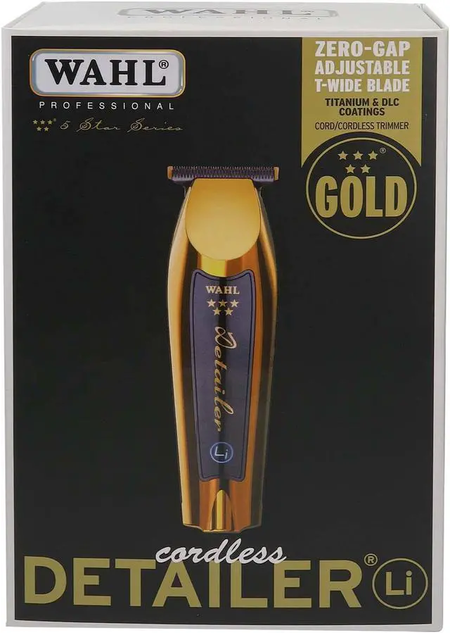 Alt view image 4 of 6 - Wahl 5 Star Gold Detailer Cordless Li Trimmer #8171-700