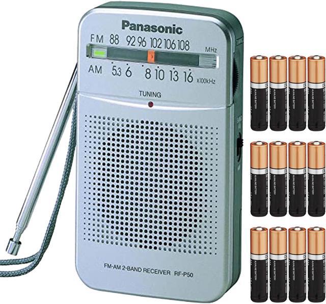 RF-P50D 2 Portable Radio Panasonic Alkaline and 6x Batteries Panasonic FM/AM \