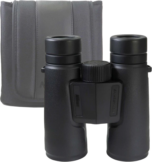 Alt view image 2 of 7 - Nikon 10x42 Monarch M5 Waterproof Roof Prism Binoculars (Black) and Vivitar SLING1 Padded Hands Free Strap with Threaded Fastener 1/4-20 Inch Thread Bundle