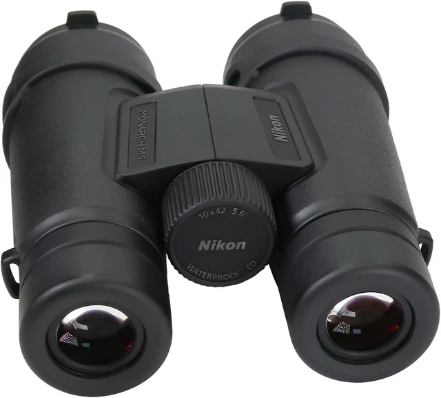 Alt view image 3 of 7 - Nikon 10x42 Monarch M5 Waterproof Roof Prism Binoculars (Black) and Vivitar SLING1 Padded Hands Free Strap with Threaded Fastener 1/4-20 Inch Thread Bundle
