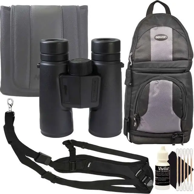 Main image of Nikon 8x42 Monarch M5 Waterproof Roof Prism Binoculars (Black) with Vivitar SLING1 1/4-20" Padded Neoprene Sling Hands Free Strap Kit