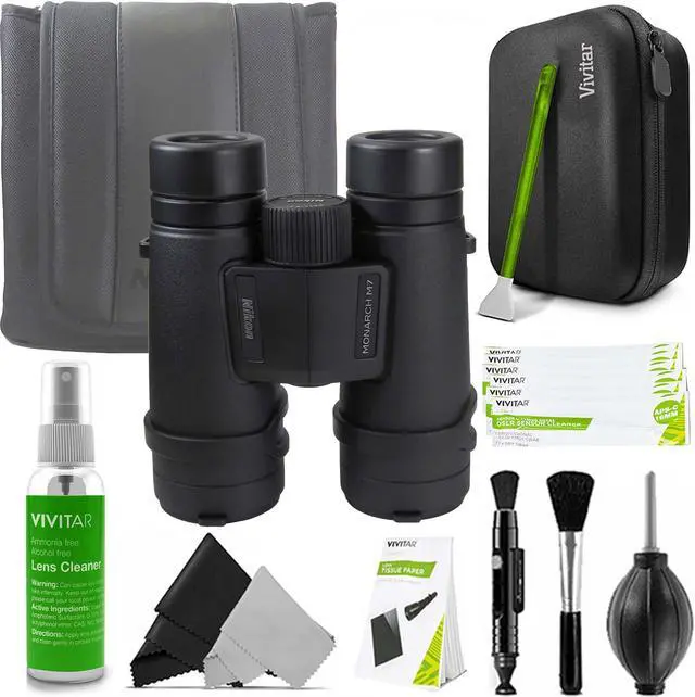 Main image of Nikon 8x42 Monarch M7 Waterproof Roof Prism Binoculars and Vivitar Professional Cleaning Kit APS-C DSLR Cameras Sensor Cleaning Swabs with Carry Case