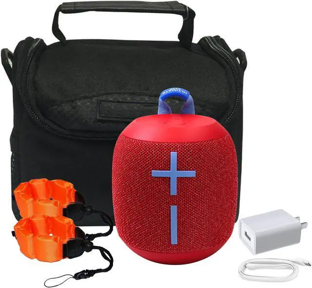 Main image of Logitech Ultimate Ears WONDERBOOM 2 Waterproof Portable Bluetooth Speaker (Radical Red) Bundle