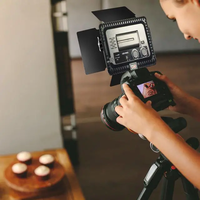 Alt view image 3 of 7 - Vidpro LED-330X Varicolor Studio Video Lighting Kit with Tabletop 27" Adjustable Height Multipurpose Light Stand Solid Locking System