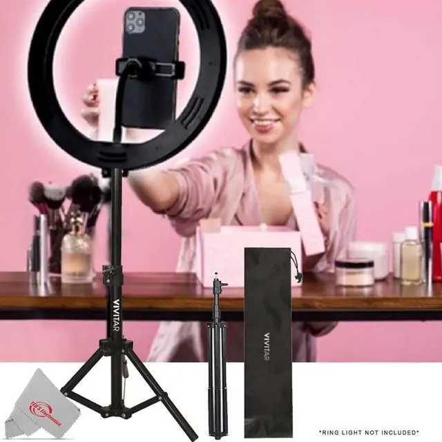 Alt view image 4 of 7 - Vidpro LED-330X Varicolor Studio Video Lighting Kit with Tabletop 27" Adjustable Height Multipurpose Light Stand Solid Locking System