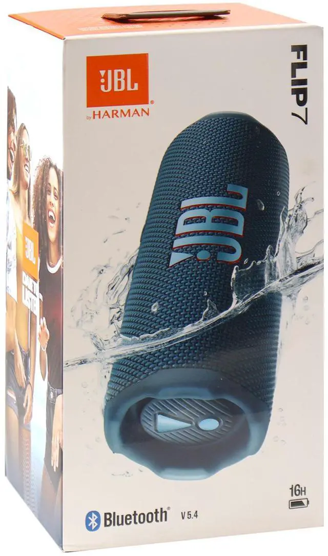 Alt view image 7 of 7 - 2x JBL Flip 7 Portable Waterproof Bluetooth Speaker (Blue)