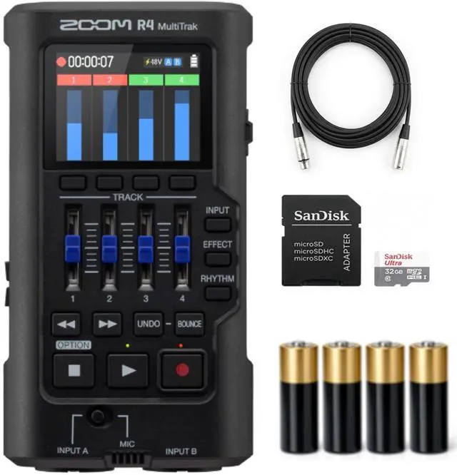 Main image of Zoom R4 MultiTrak 32-Bit Float Recorder with Stereo Bouncing Complete Recording Bundle