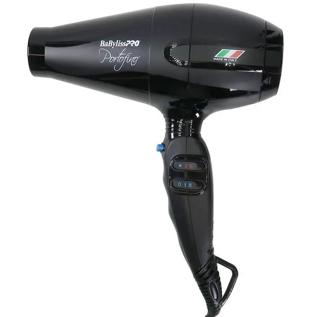 Alt view image 2 of 7 - BaByliss Pro Portofino 2000 Watts Dryer Black BPOR1 with Porcelain Ceramic Limited Edition Straightening Iron 1" and Spring Curling Iron 1¼" Styling Set