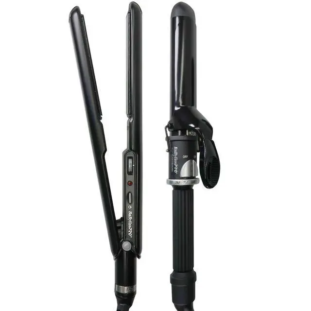 Alt view image 7 of 7 - BaByliss Pro Portofino 2000 Watts Dryer Black BPOR1 with Porcelain Ceramic Limited Edition Straightening Iron 1" and Spring Curling Iron 1¼" Styling Set