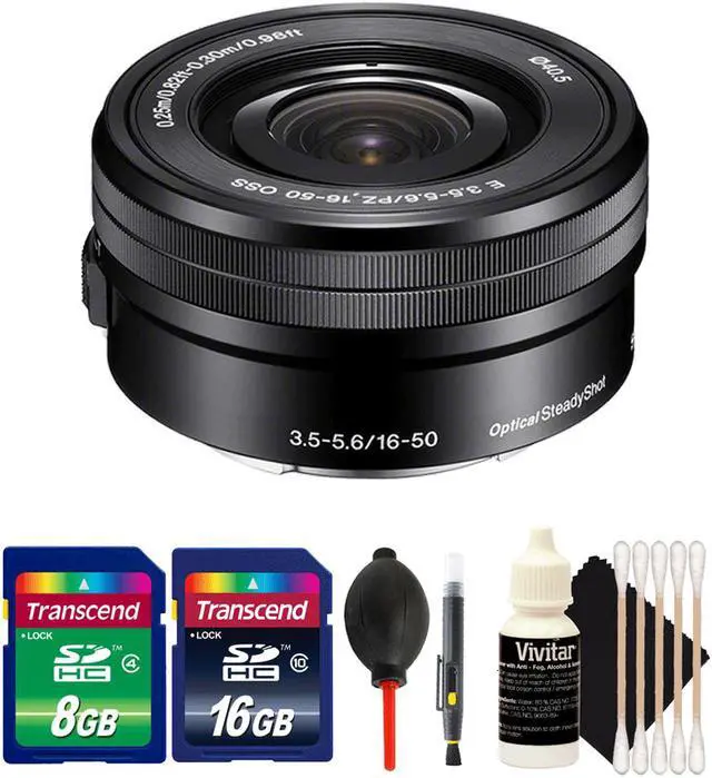 Main image of Sony E PZ 16-50mm f/3.5-5.6 OSS Lens with 24GB Top Accessory Kit